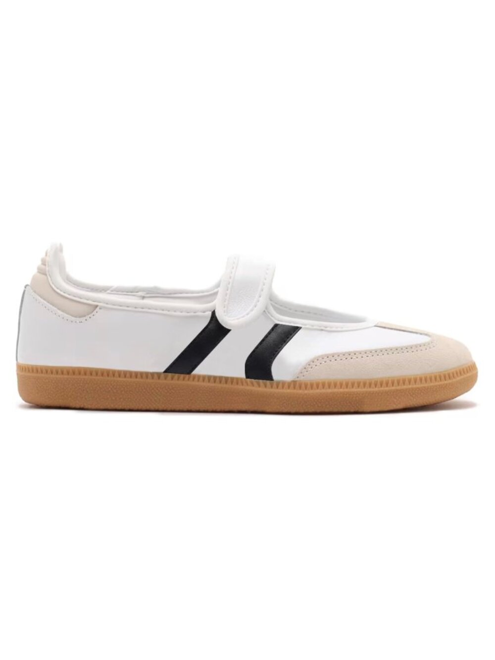 Mary Jane Sneakers Women Slip On Ballet Flats Retro Walking Faux Leather